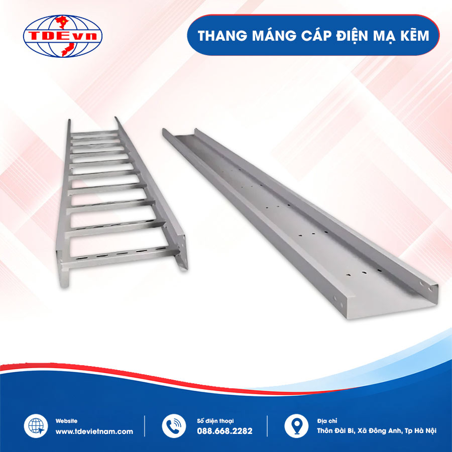 Thang máng cáp điện mạ kẽm